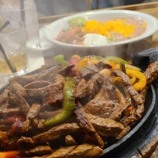 Huge steak fajitas
