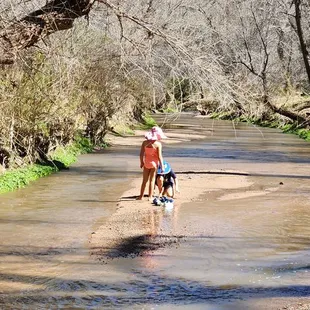 Our kids at the Santa Cruz River