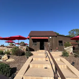 Stairs leading up to the entrance