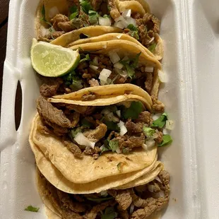 4 Tj Mini Tacos with Carne Asada
