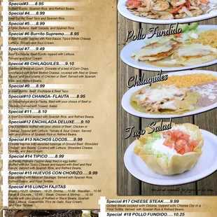 crepes, menu