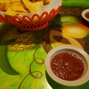 Warm chips and delicious salsa