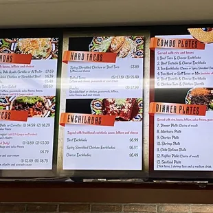 Menu (taken on 1/31/21)