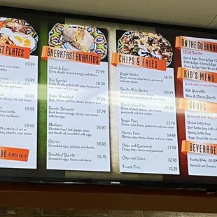 Menu (taken on 1/31/21)