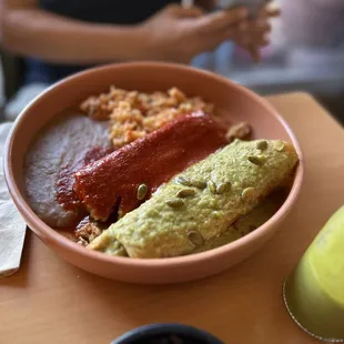 Chicken Enchiladas &amp; Tamale Plate