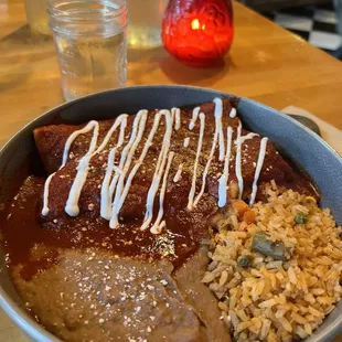 Chile Relleno and enchilada combo