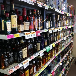 Large liquor selection as well as excellent  prices !!