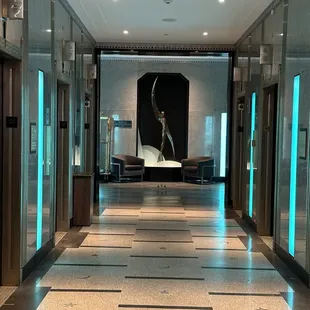 Art deco elevator lobby