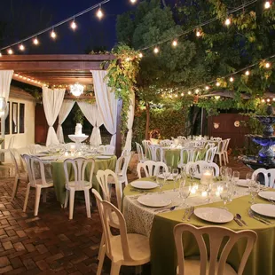 Bistro Lighting in the reception area adds ambiance.