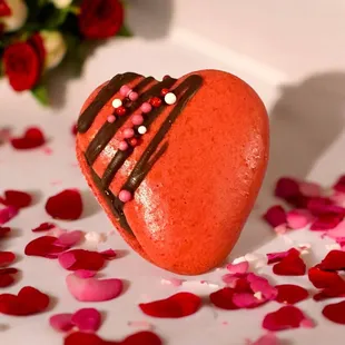 Chocolate Strawberry Macarons