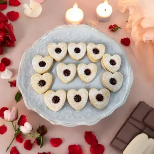 Raspberry Linsder Hearts