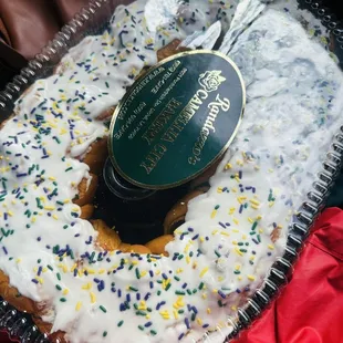 A traditional king cake-medium
