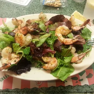 Grilled Shrimp over Salad