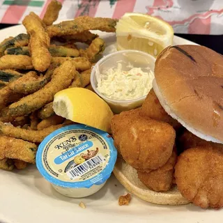 Fried Scallops Sandwich