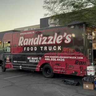 food truck parked in a parking lot