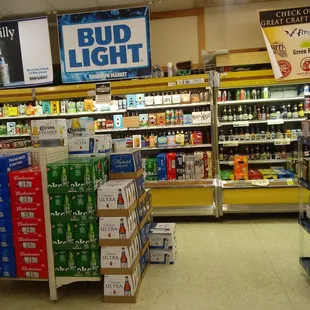 a variety of beer products
