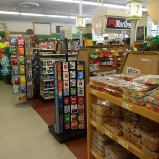 a variety of goods on display