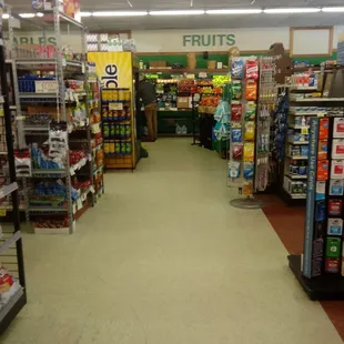 the aisles of a grocery store