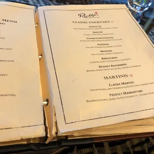 If your coctails are $17 pay some extra attention to your menu....