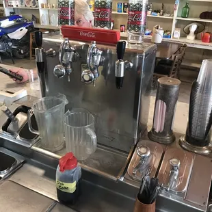 Soda Fountain shipped from Boston around South America in 1903, hauled by mule up here from LA