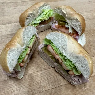 a cut in half sandwich