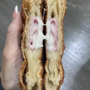 Ham and cheese croissants