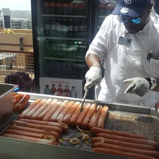 Chef Bryant Preparing the Delicious Different Meats