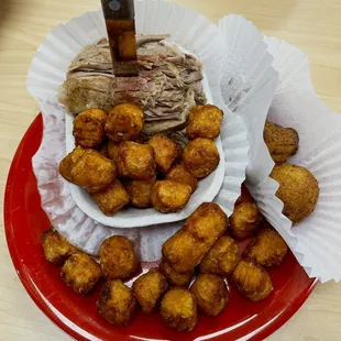 Sliced Small Bar-B-Que Tray W/ Sweet Potato Tots