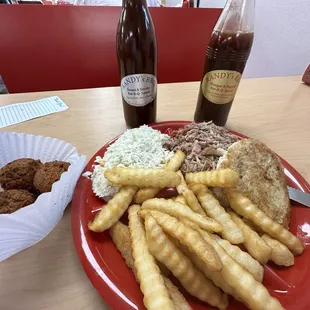 Hush puppies on the side.