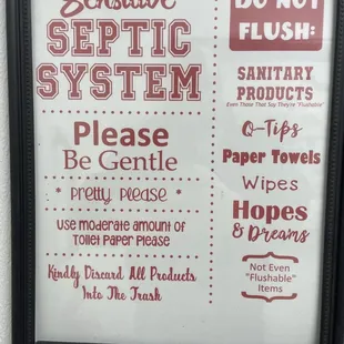 Bathroom sign