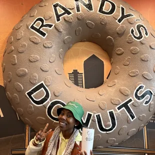 The giant donut and me.