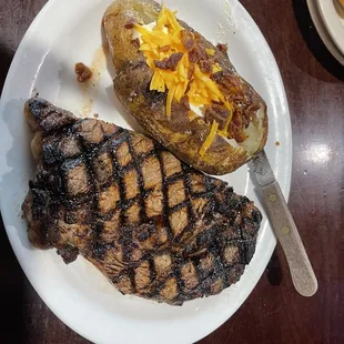 16 oz Rib-Eye Medium "Loaded Baked Potato