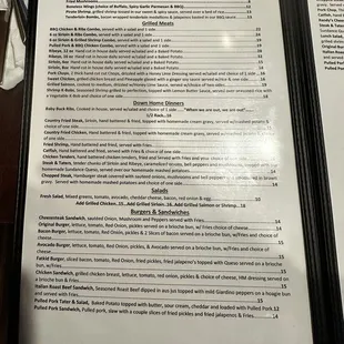 2025 Menu