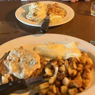 crab benedict, Chicken Fried Steak