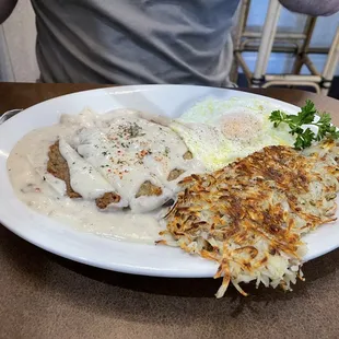 Chicken Fried Steak and Eggs