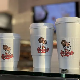 three cups of coffee