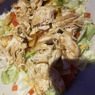 a plate of chicken salad