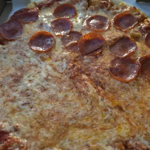 Half cheese, half pepperoni 12 inch