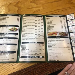 menu, sushi and sashimi