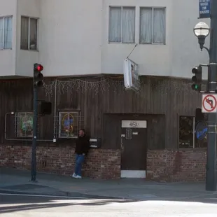 the corner of the street