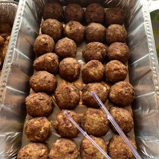 Crab balls which were more like crab cakes!