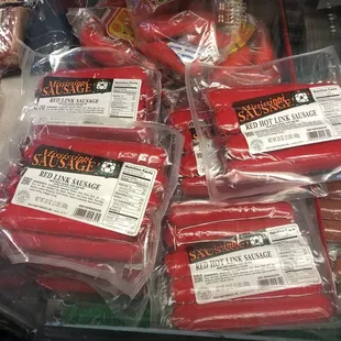 sausage wrapped in plastic wrap