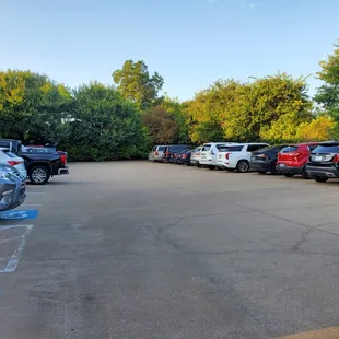Partial view of next door parking lot. Street parking close by