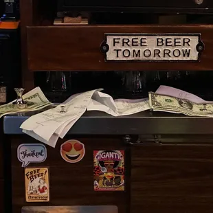 Yep. Tomorrow. Greatest line for a great bar!