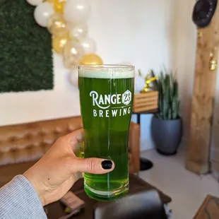 Green beer for Saint Patrick's theme