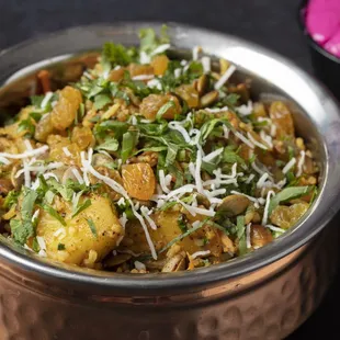 a bowl of indian food