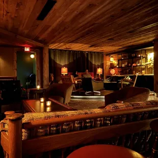 the bar and lounge area