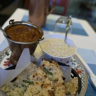 Chicken Tikka Masala Garlic Naan