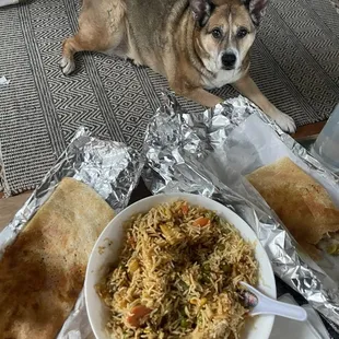 Veg Biryani, dosas