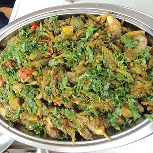 a bowl of food on a table